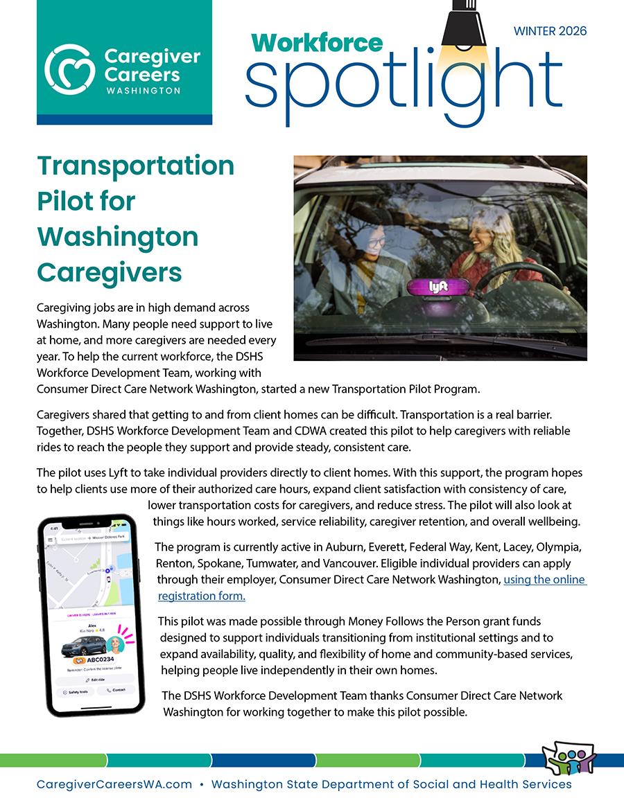 Thumbnail of page 1 of the Workforce Spotlight Newsletter