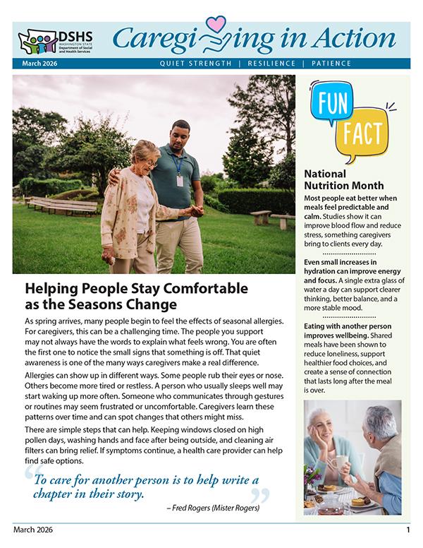 Thumbnail of the March Newsletter.