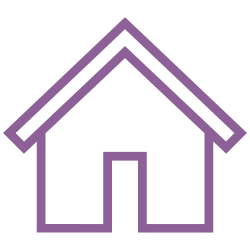 purple illustration of a house